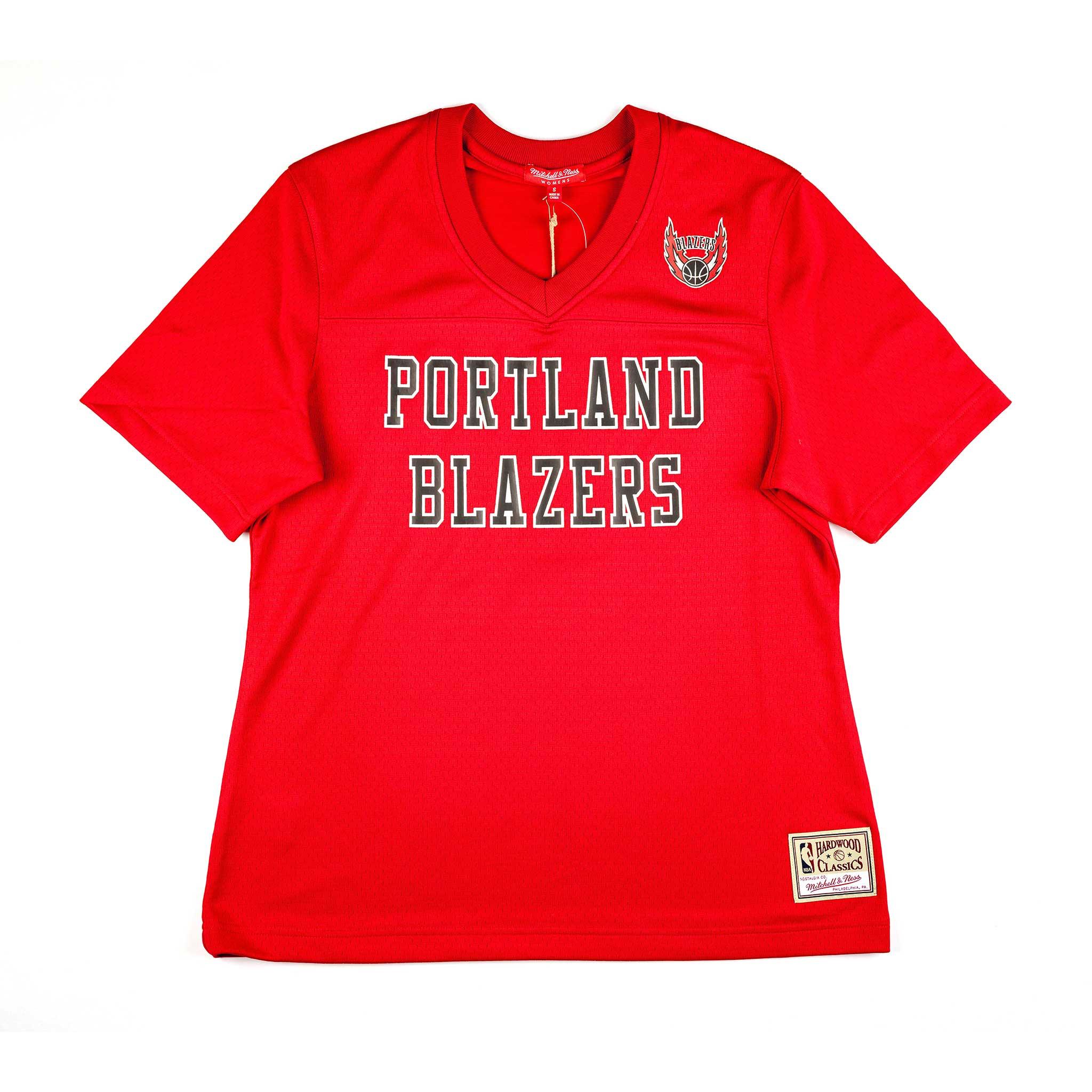 blazers gear Portland Trail Blazers Mitchell & Ness Women's Red Retro Drexler Tee M