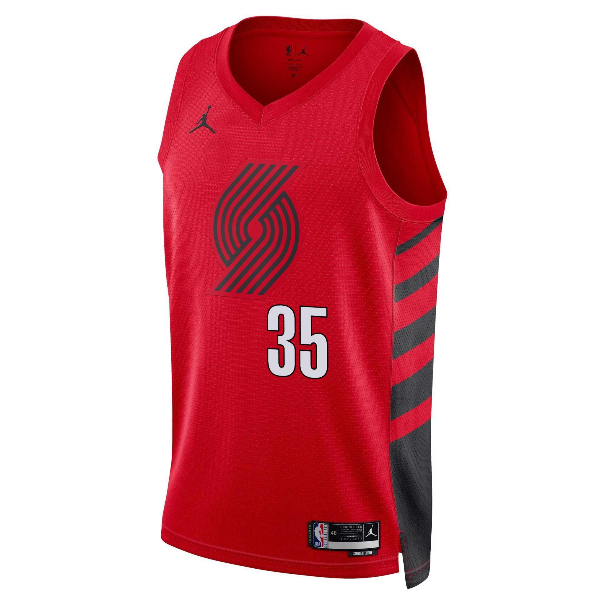 Red Jersey Design Basketball Rip City Robert Williams III Nike