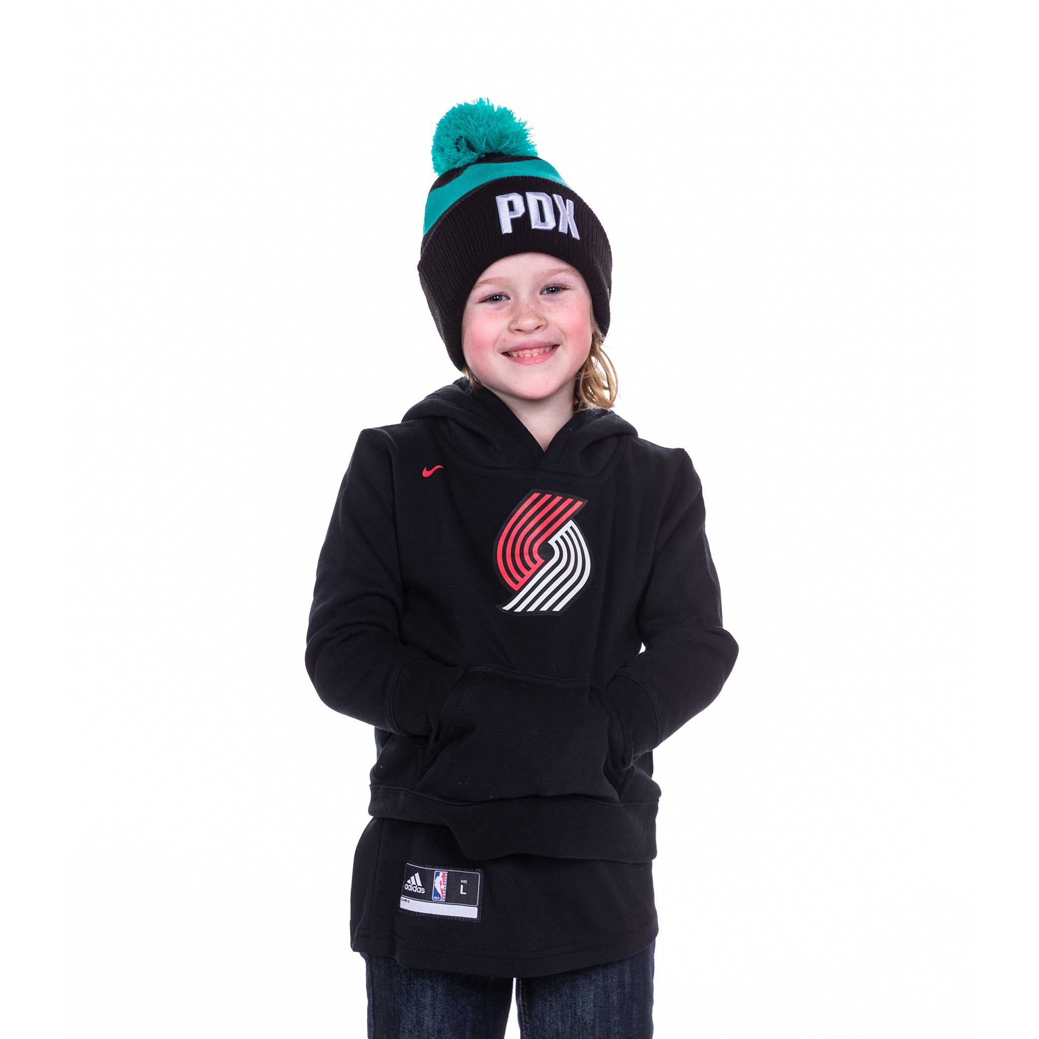 Portland Trail Blazers Nike Kids Essential Fleece Black Pullover
