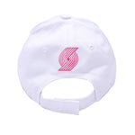 Youth Girls All White Trail Blazers Adjustable Cap - Rip City Clothing
