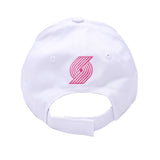 Youth Girls All White Trail Blazers Adjustable Cap - Rip City Clothing
