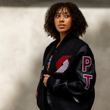 Pro Standard Animal Print Wool Varsity Jacket