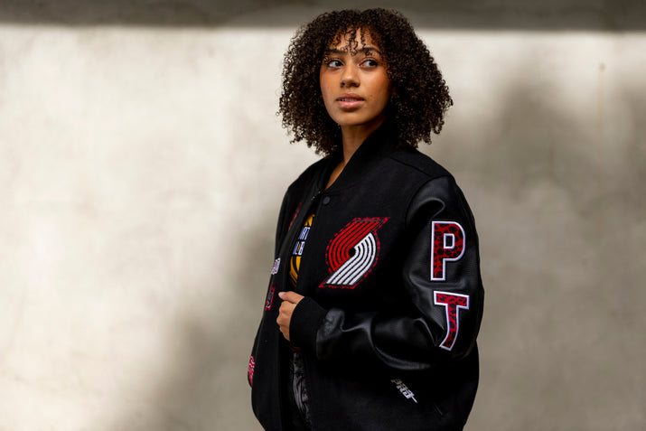 Pro Standard Animal Print Wool Varsity Jacket