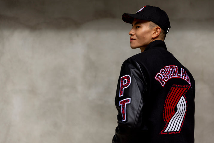 Pro Standard Animal Print Wool Varsity Jacket