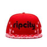 Rip City Paisley Red Fitted Hat