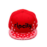 Rip City Paisley Red Fitted Hat