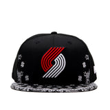 Pinwheel Paisley Black Fitted Hat