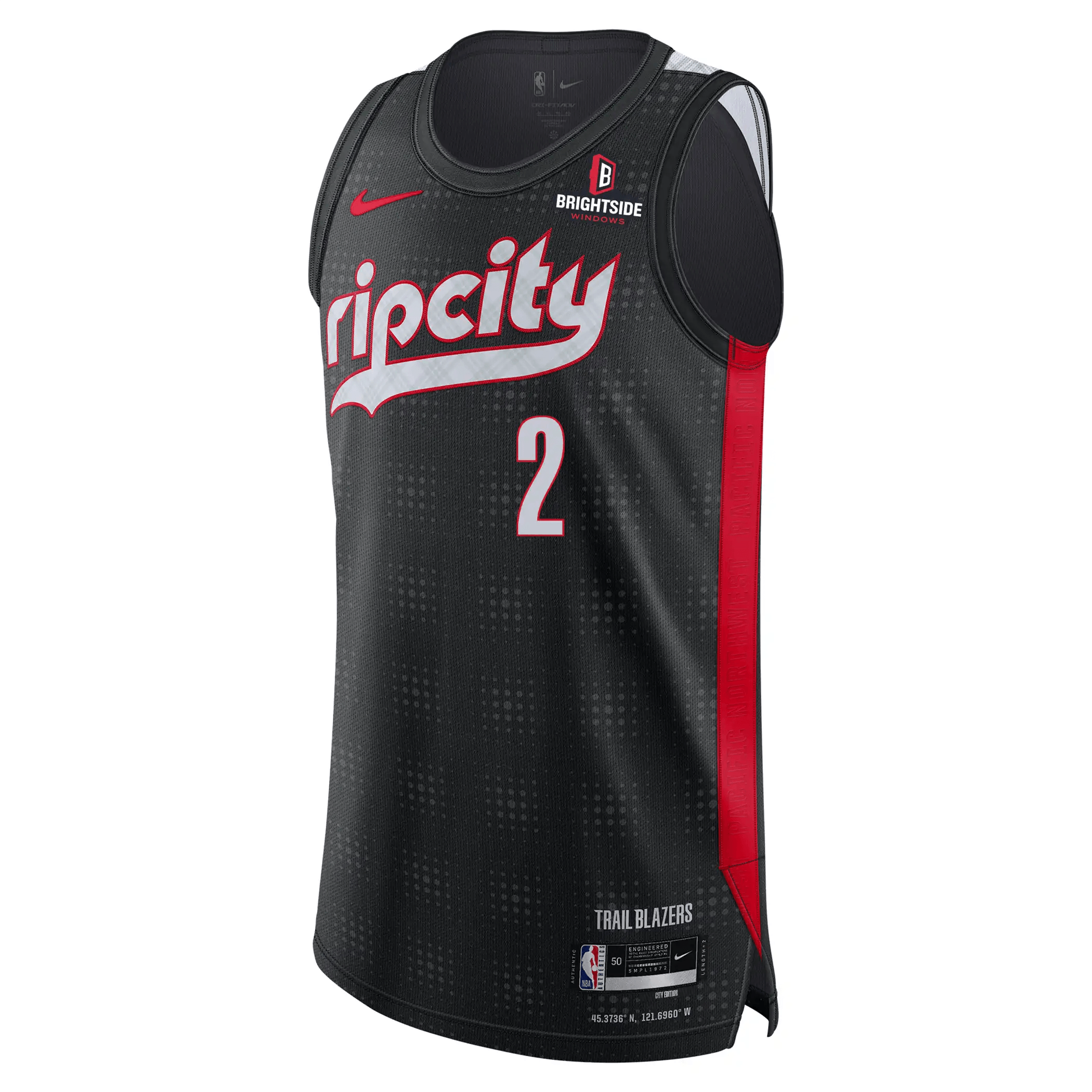 Nike Deandre Ayton NBA Authentic Peak Plaid 24-25 City Edition Jersey - Rip City Clothing