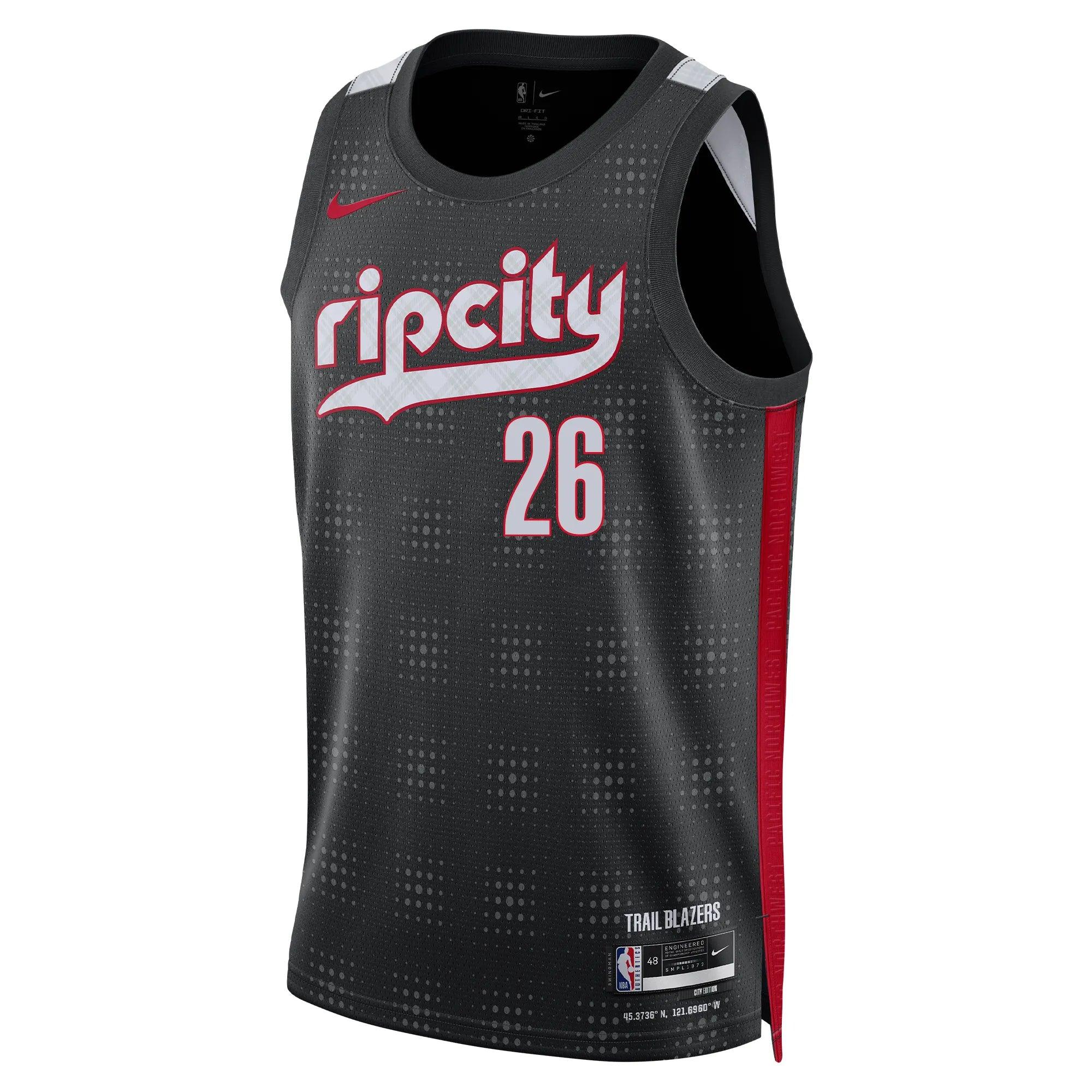 Nike Doup Reath NBA Swingman Peak Plaid 24-25 City Edition Jersey - Rip City Clothing