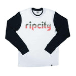 '47 Brand Premier Rumford ripcity Long Sleeve White With Black Sleeves Tee