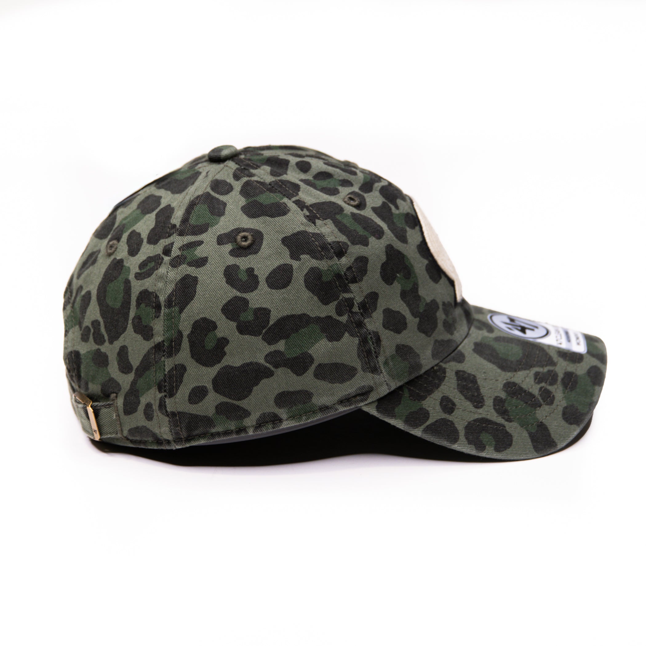 '47 Brand Women's Clean Up Green Leopard Print Cotton Bagheera Adjustable Cap
