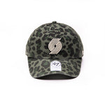 '47 Brand Women's Clean Up Green Leopard Print Cotton Bagheera Adjustable Cap