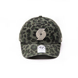'47 Brand Women's Clean Up Green Leopard Print Cotton Bagheera Adjustable Cap