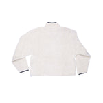 '47 Brand Women's White Quarter-Zip Fleece Jacket With Pockets