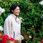 '47 Brand Women's White Quarter-Zip Fleece Jacket With Pockets