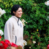 '47 Brand Women's White Quarter-Zip Fleece Jacket With Pockets