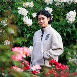 '47 Brand Women's White Quarter-Zip Fleece Jacket With Pockets