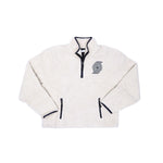 '47 Brand Women's White Quarter-Zip Fleece Jacket With Pockets