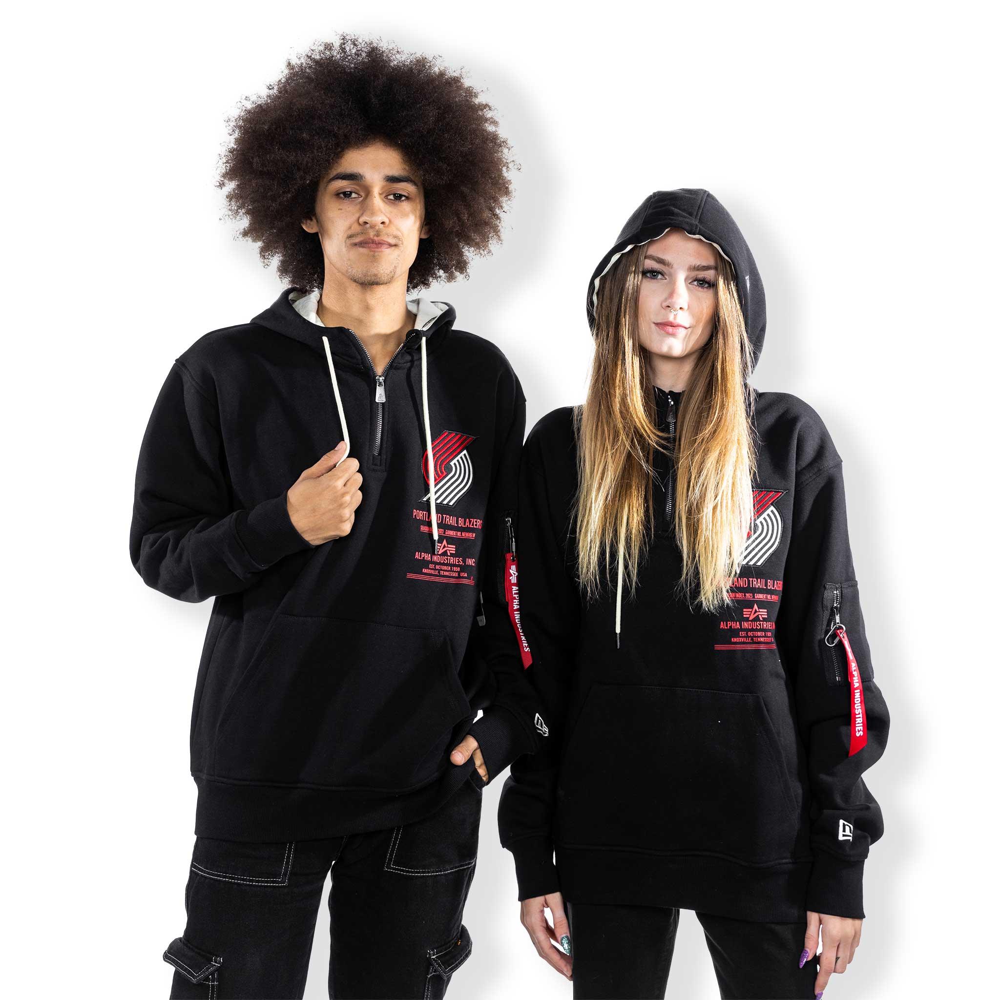 Alpha Industries X New Era Heavy Duty Black Pinwheel Hoodie