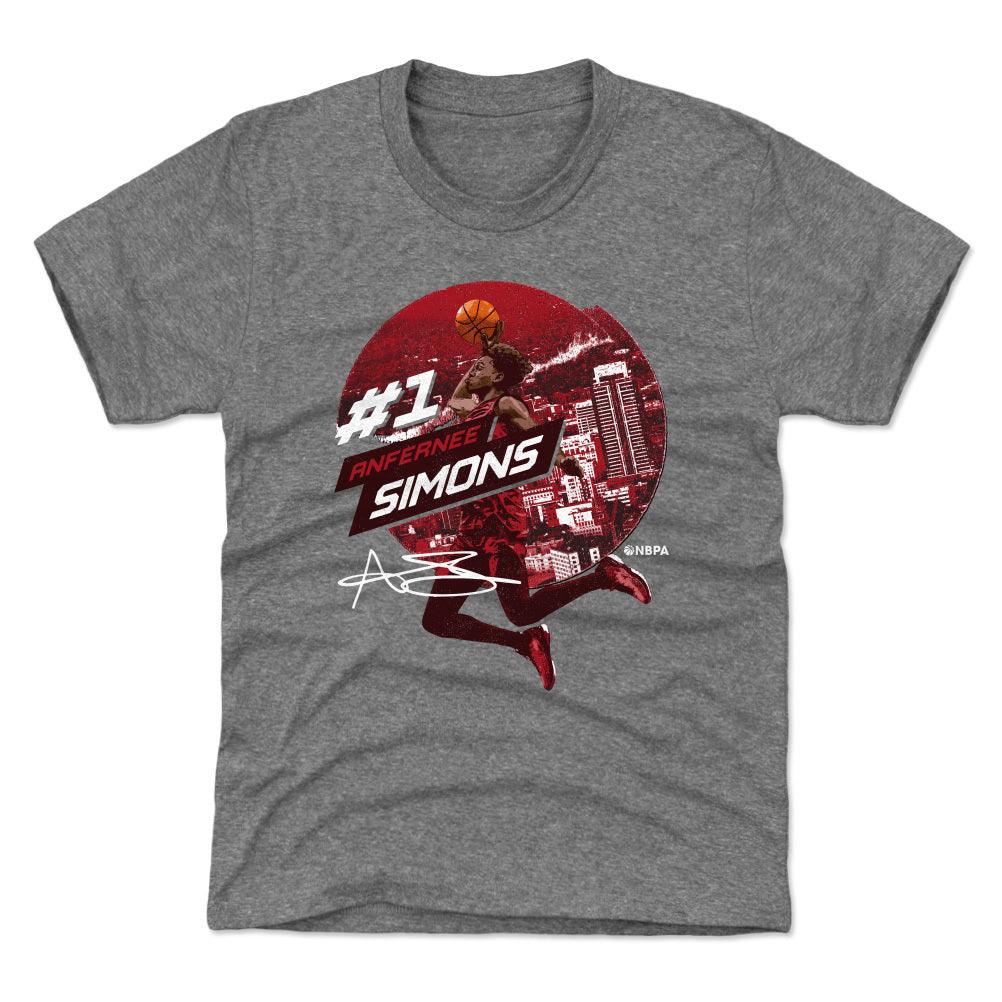 Anfernee Simons City Emblem Youth T-Shirt Kids T-Shirt Tri Gray