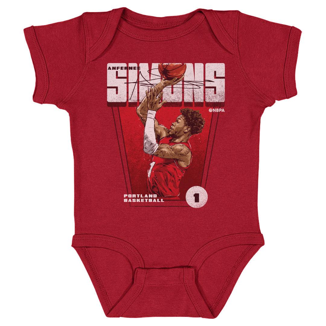 Anfernee Simons Portland Premiere Infant One Piece Creeper Kids Baby Onesie Red 18M