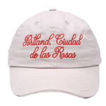 Arium Unisex Cotton Beige Cap Portland Ciudad de las Rosas Embroidered