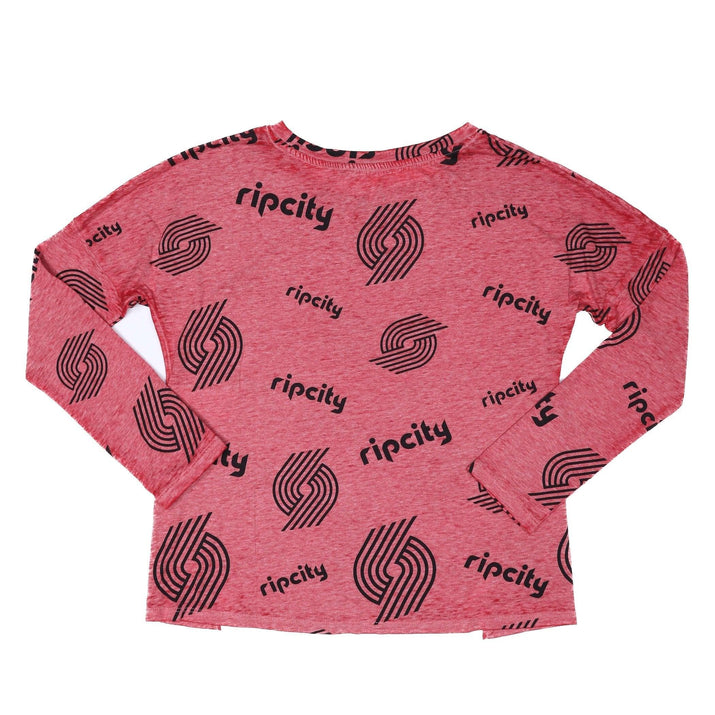 Back In Action Girls Youth Maroon Burn Out Tee