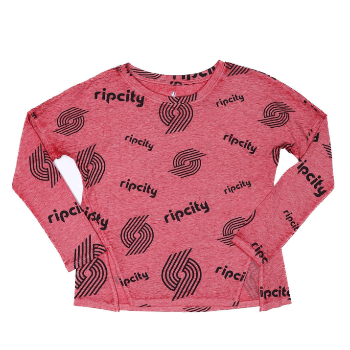 Back In Action Girls Youth Maroon Burn Out Tee