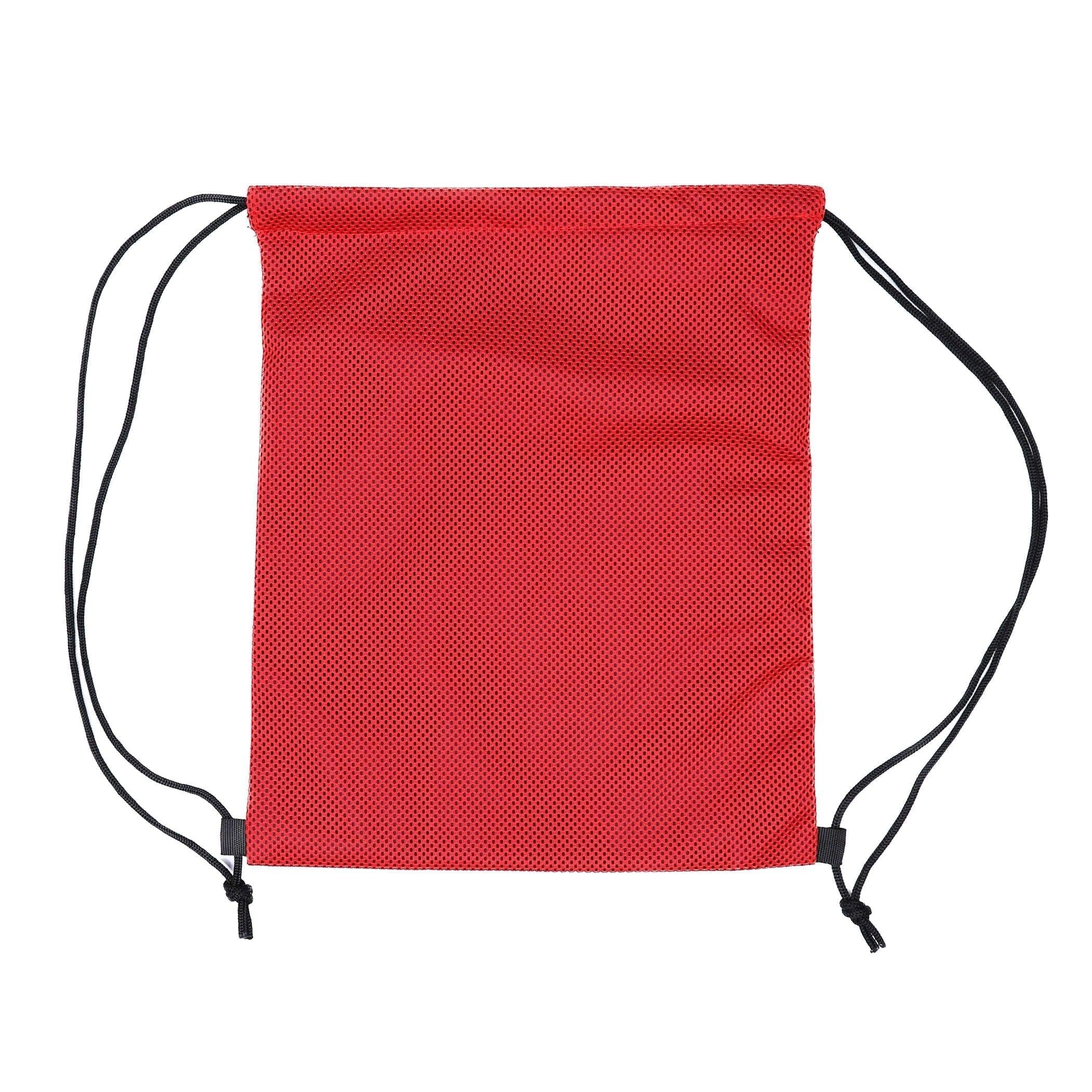 Big Logo Red Mesh Drawstring Cinch