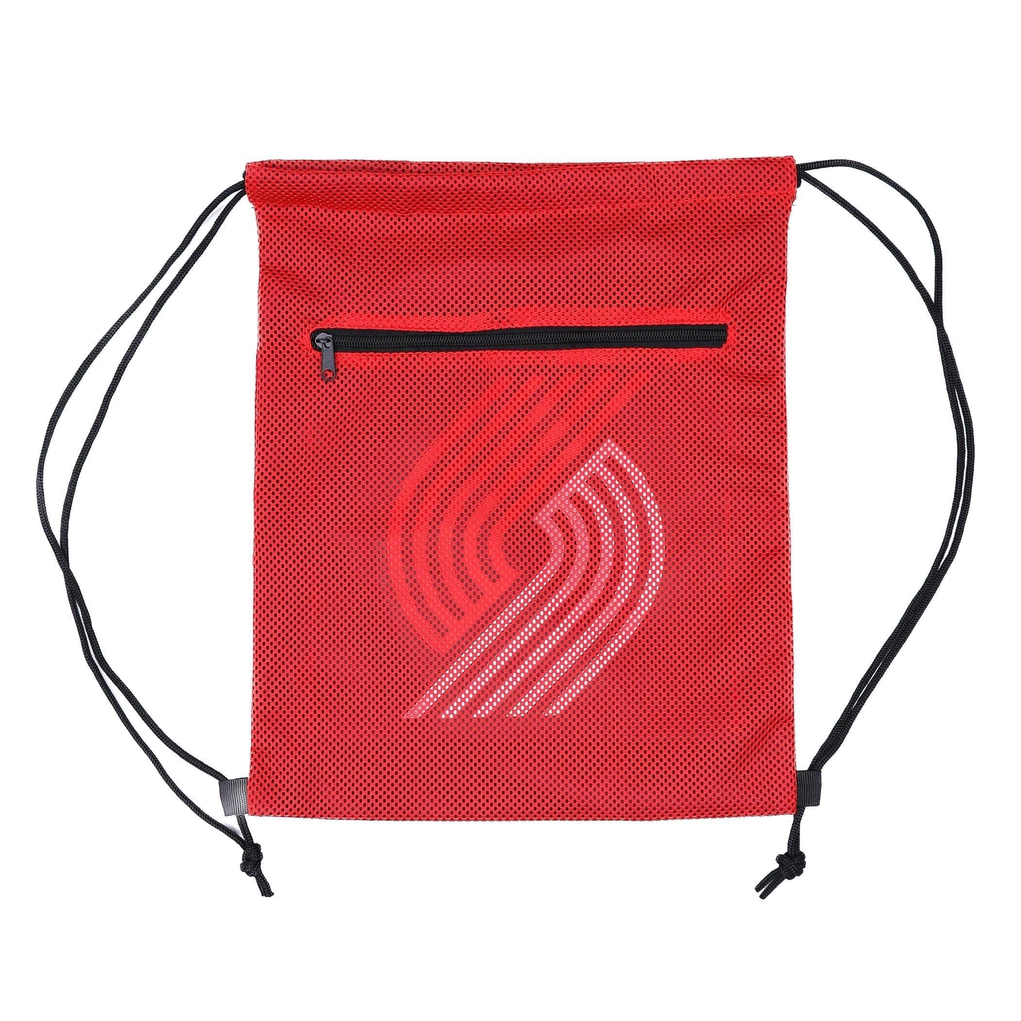 Big Logo Red Mesh Drawstring Cinch