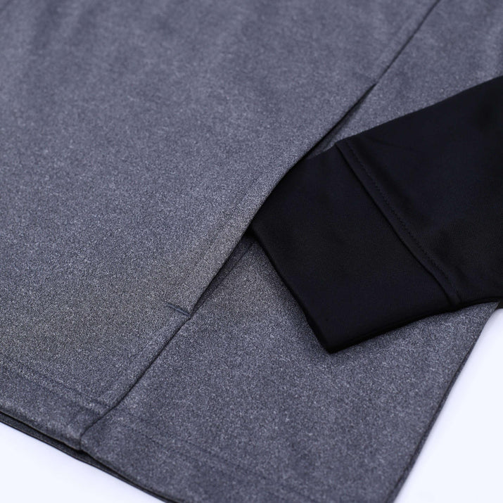 Black & Gray Winter Camp Fleece Hoodie