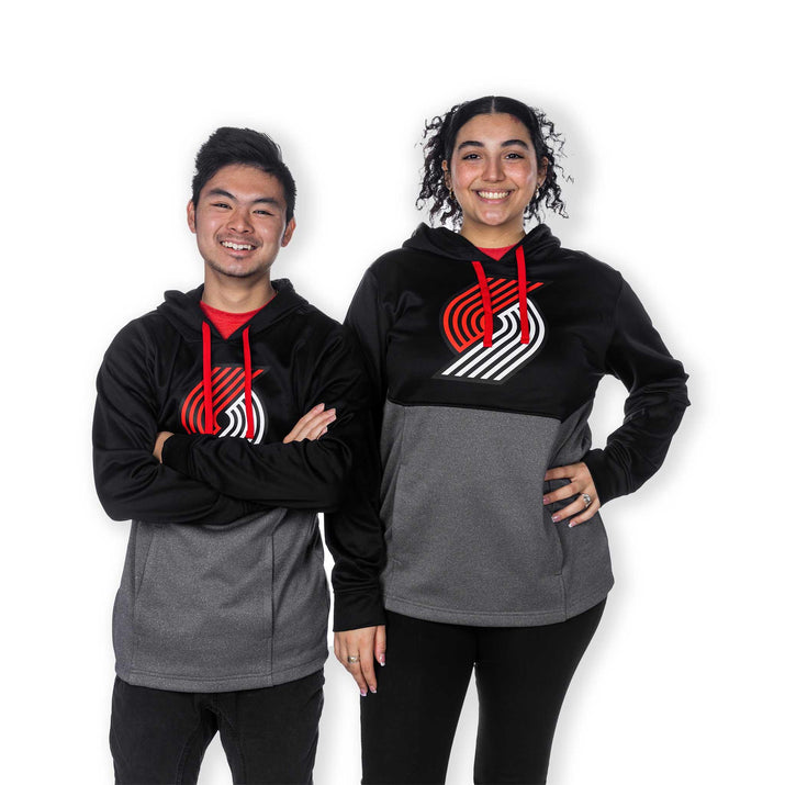 Black & Gray Winter Camp Fleece Hoodie M
