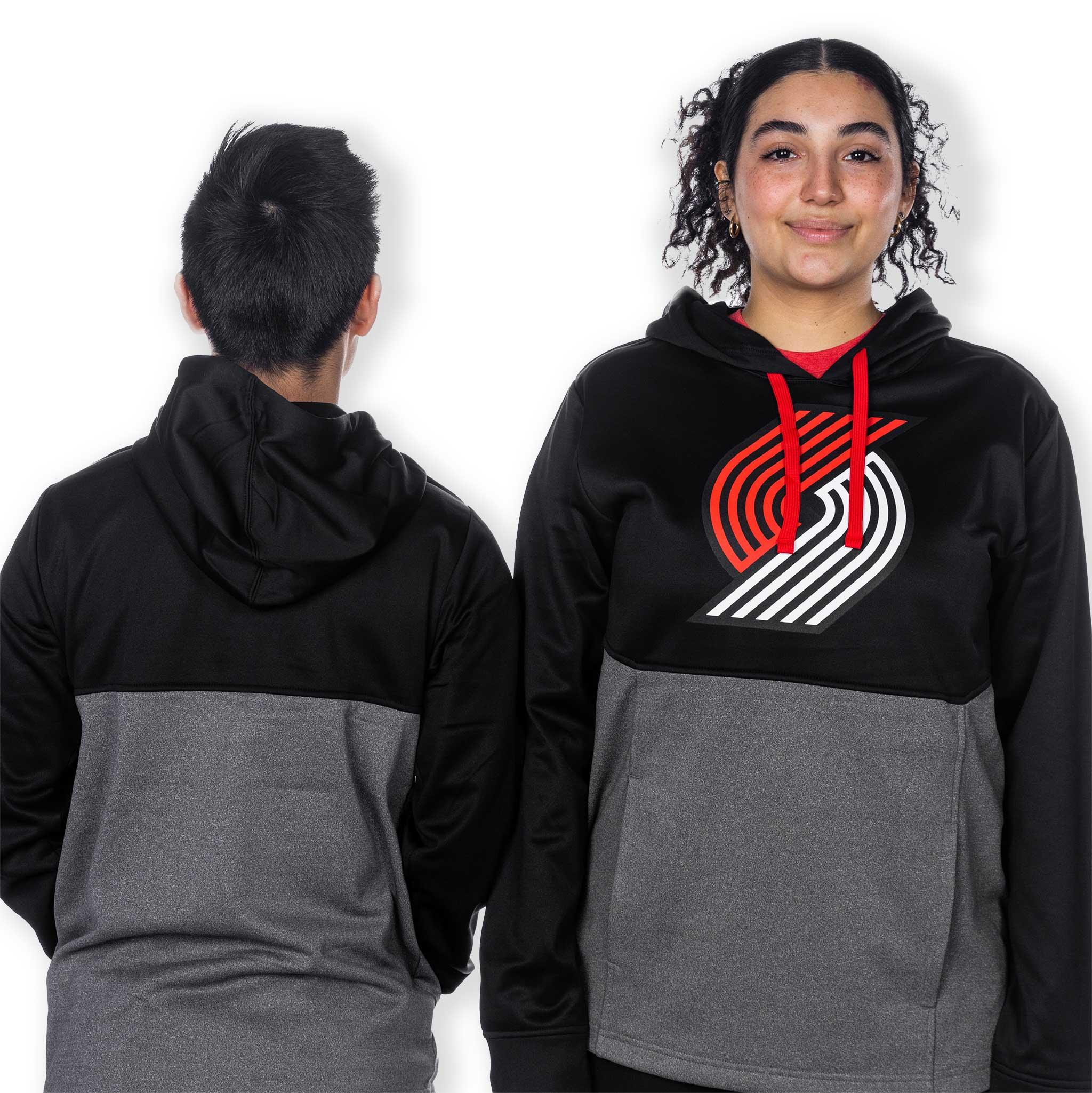 Black & Gray Winter Camp Fleece Hoodie