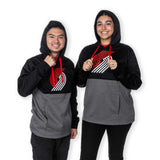 Black & Gray Winter Camp Fleece Hoodie