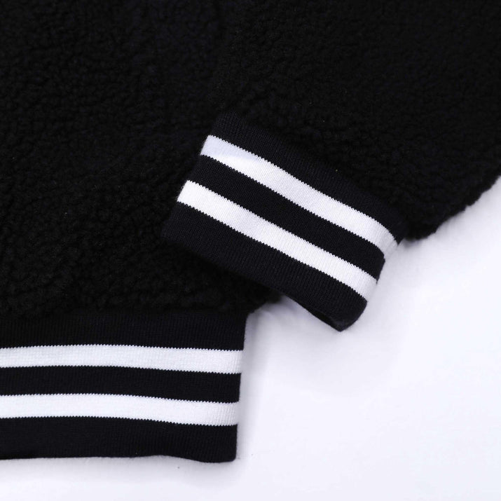 Breaking Ball Black Full Zip Sherpa Jacket