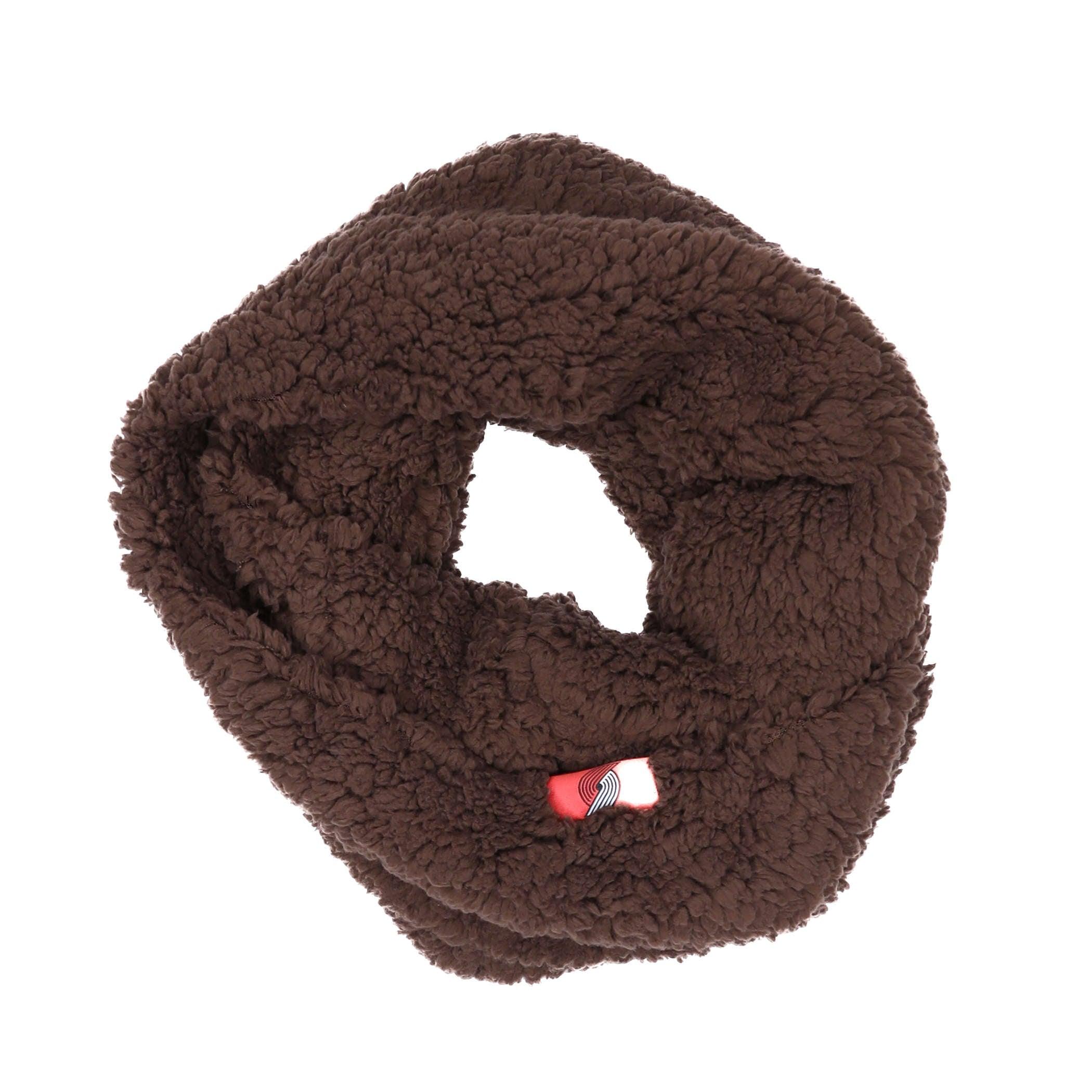 Brown Women's Sherpa Infinity Scarf