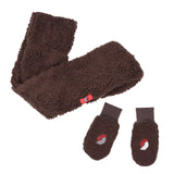 Brown Women's Sherpa Mittens