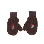 Brown Women's Sherpa Mittens