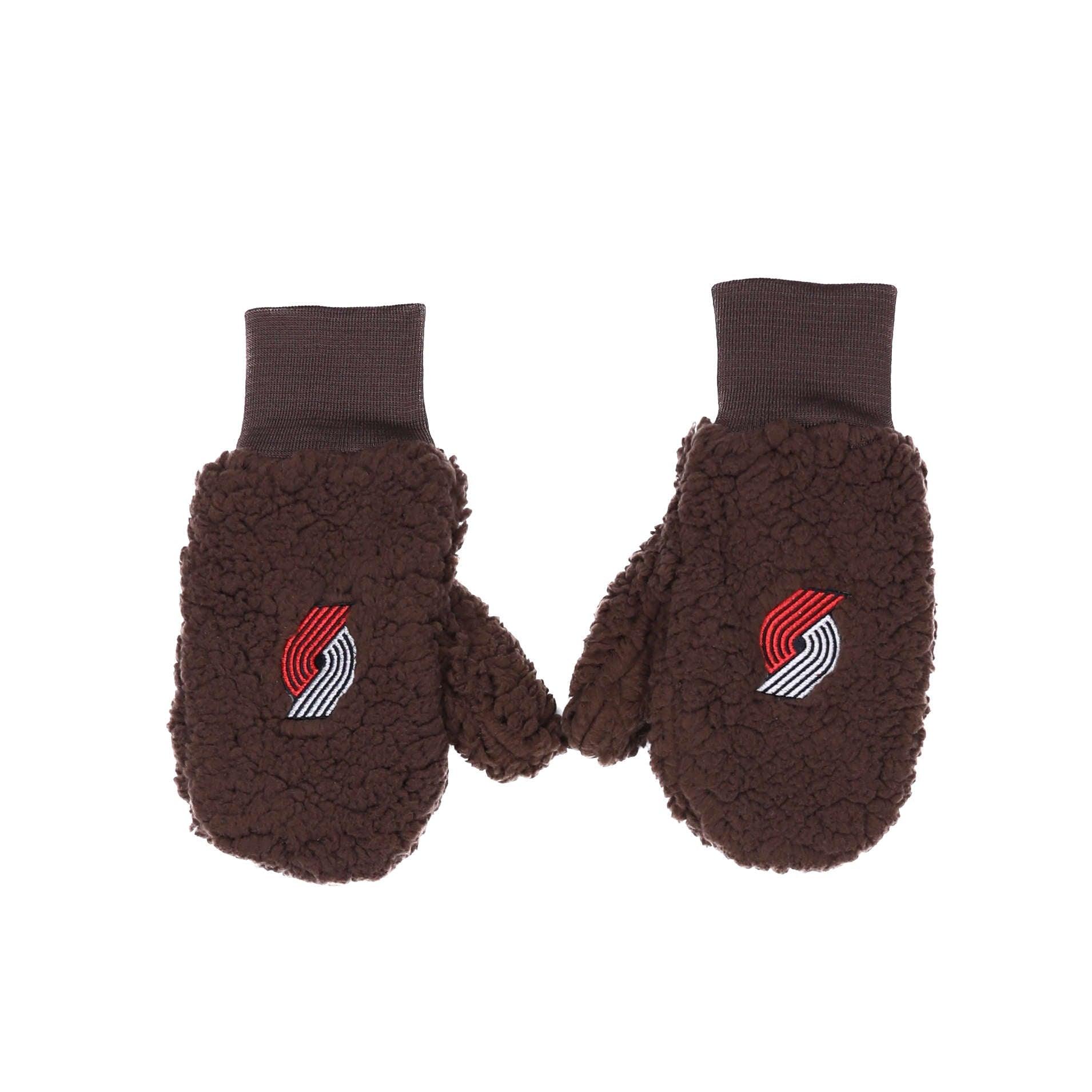 Brown Women's Sherpa Mittens
