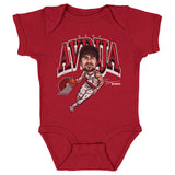 Deni Avdija Portland Trail Blazers Cartoon Baby Creeper Kids Baby Onesie Red