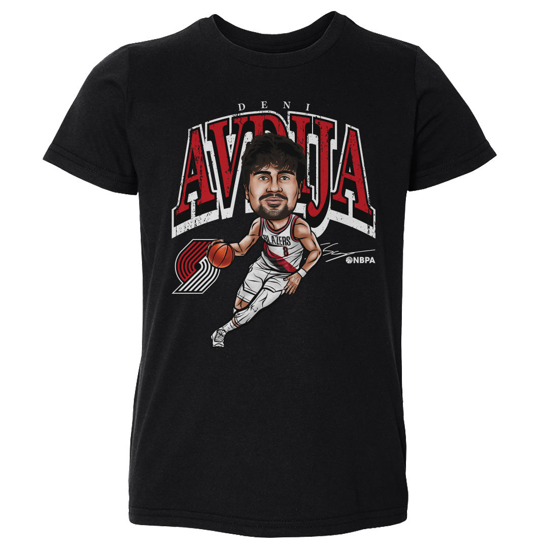 Deni Avdija Portland Trail Blazers Cartoon Toddler T-Shirt Kids Toddler T-Shirt Black