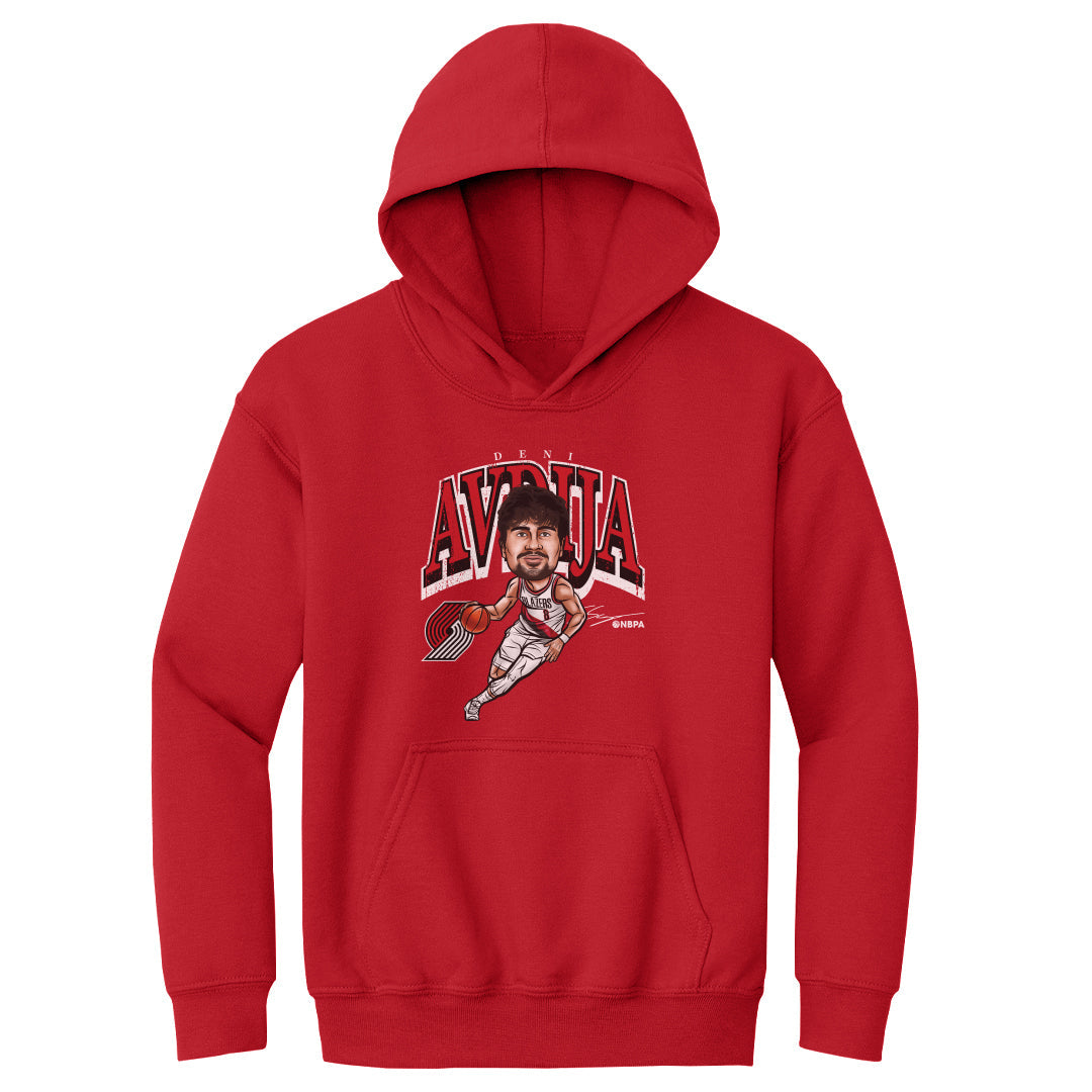 Deni Avdija Portland Trail Blazers Cartoon Youth Hoodie Kids Youth Hoodie Red