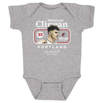 Donovan Clingan Portland Trail Blazers Cover Baby Creeper Kids Baby Onesie Heather Gray