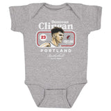 Donovan Clingan Portland Trail Blazers Cover Baby Creeper Kids Baby Onesie Heather Gray