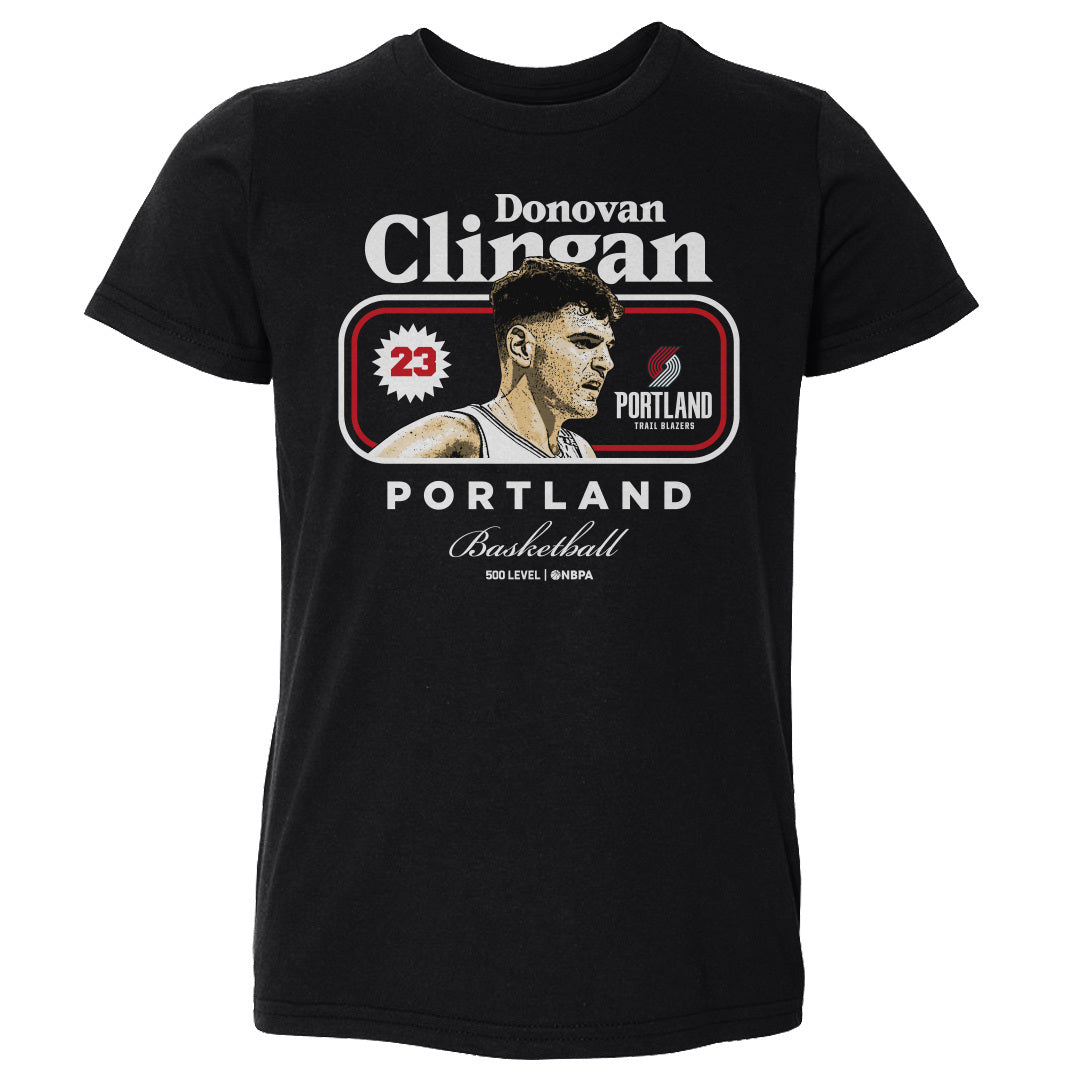 Donovan Clingan Portland Trail Blazers Cover Toddler T-Shirt Kids Toddler T-Shirt Black