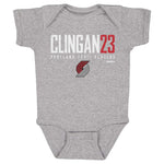 Donovan Clingan Portland Trail Blazers Elite Baby Creeper Kids Baby Onesie Heather Gray