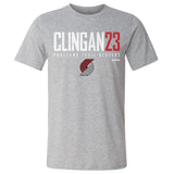 Donovan Clingan Portland Trail Blazers Elite Cotten T-Shirt Men's Cotton T-Shirt Heather Gray