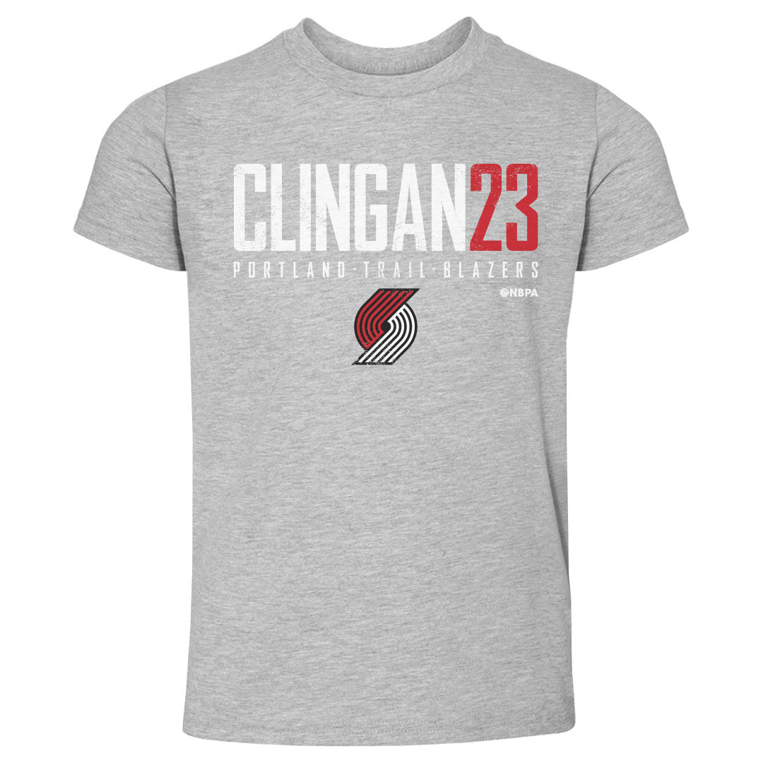 Donovan Clingan Portland Trail Blazers Elite Toddler T-Shirt Kids Toddler T-Shirt Heather Gray
