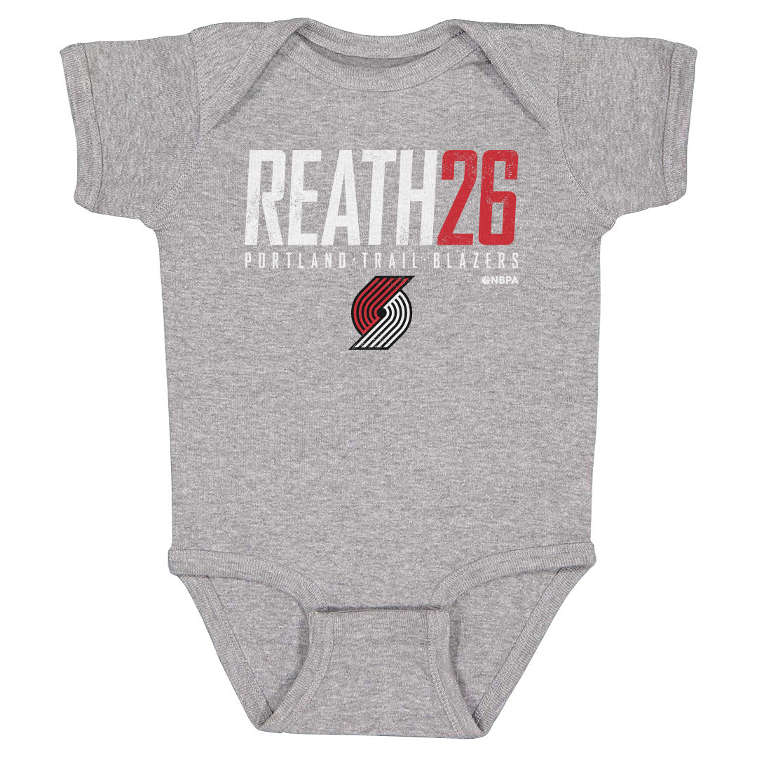 Duop Reath Portland Trail Blazers Elite Baby Creeper Kids Baby Onesie Heather Gray