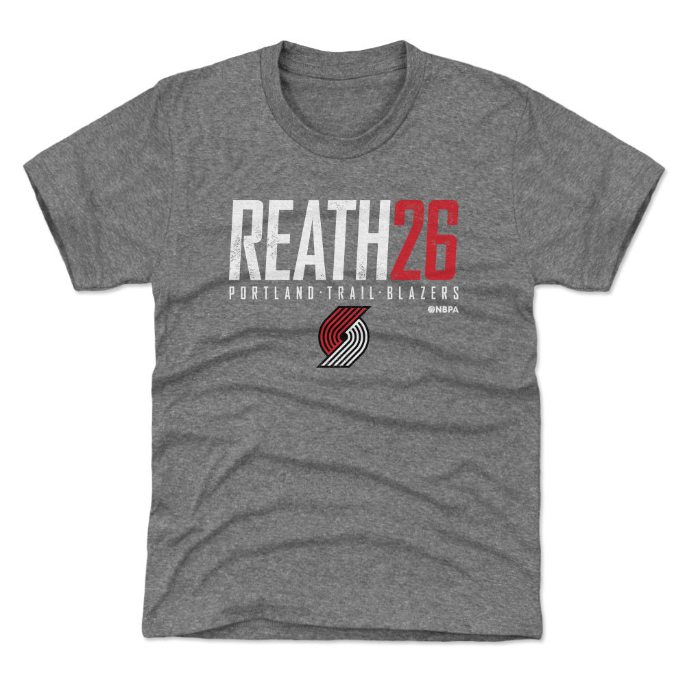 Duop Reath Portland Trail Blazers Elite Youth T-Shirt Kids T-Shirt Tri Gray